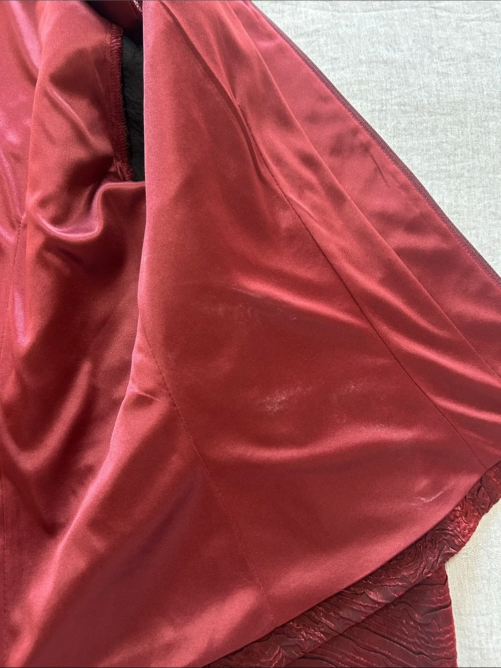 Vintage Y2K Joseph Ribkoff Textured Red Jacket Estimated Size M Shoulder Pads - Picture 5 of 11
